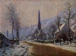 Клод Моне Церковь в Жефоссе, снежная погода 1893г